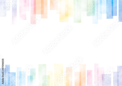 虹色の抽象背景　水彩テクスチャー