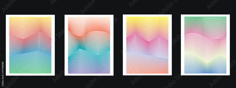 The minimalistic design of the cover. Colorful gradients. 