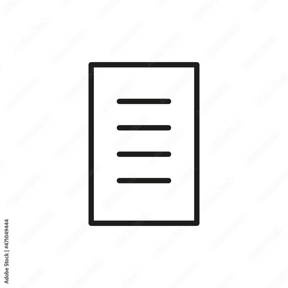 A4 paper simple vector icon. Paper sheet isolated on white background A4 paper simple vector icon. Paper sheet isolated on white background
