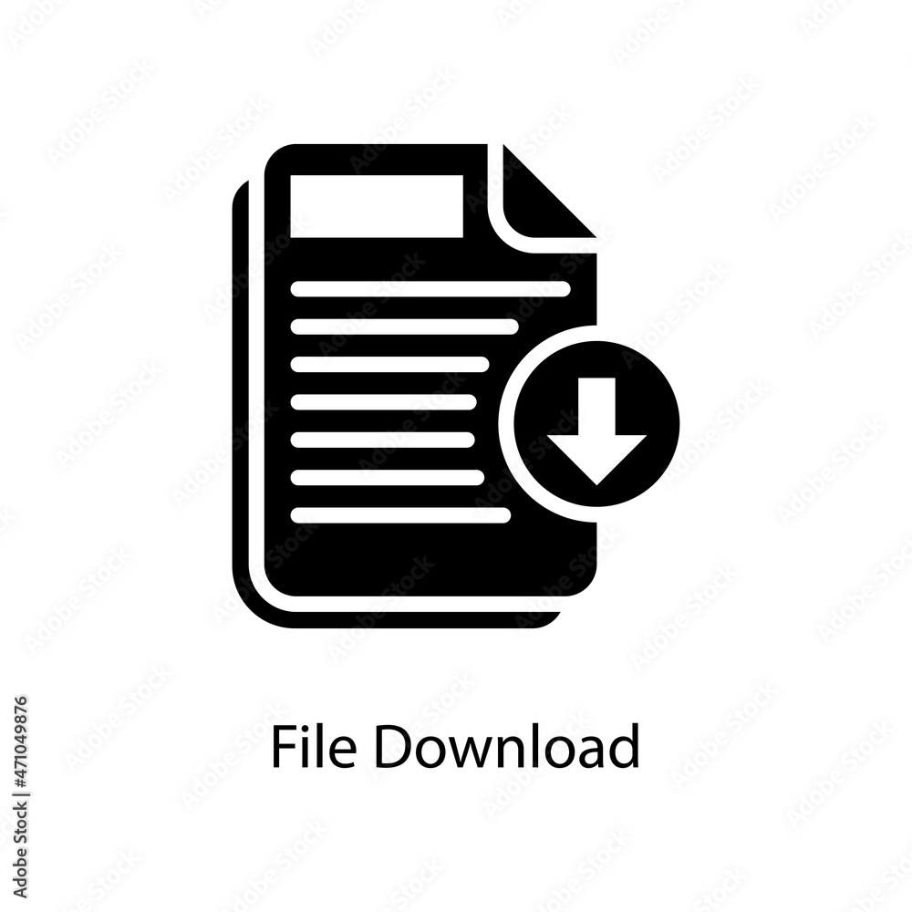 File Download vector Solid Icon Design illustration. Web And Mobile Application Symbol on White background EPS 10 File File Download vector Solid Icon Design illustration. Web And Mobile Application Symbol on White background EPS 10 File
