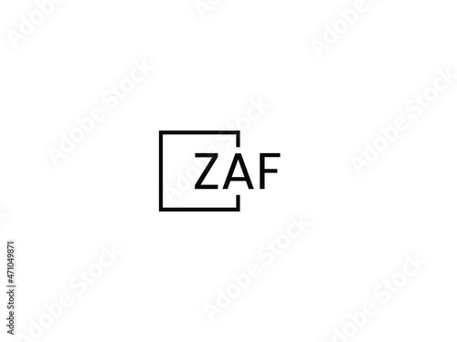 ZAF letter initial logo design vector illustration