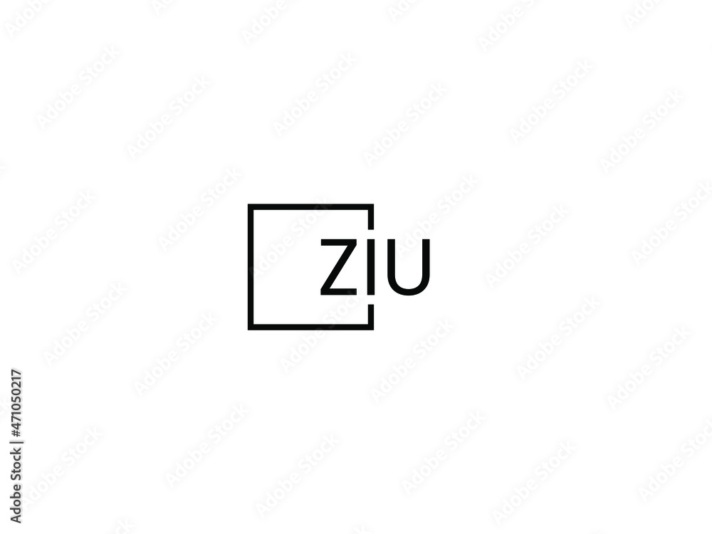ZIU letter initial logo design vector illustration ZIU letter initial logo design vector illustration