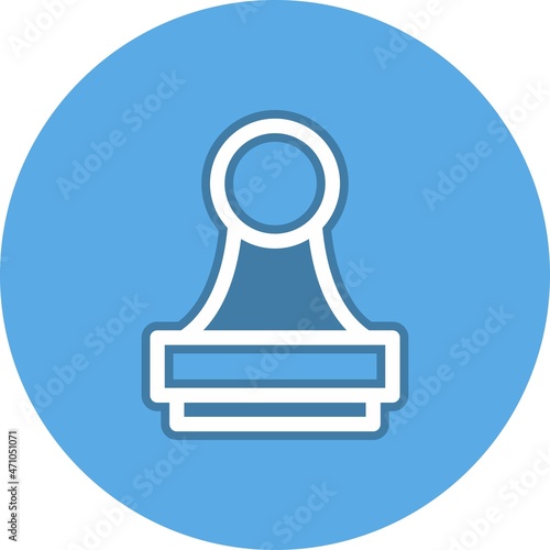 Stamp Line Circle Vector Icon Design