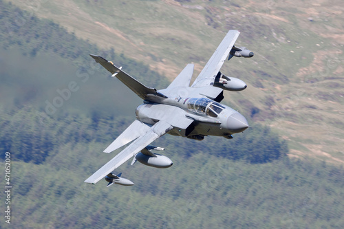 jet fighter aircraft flying low level in the United Kingdom