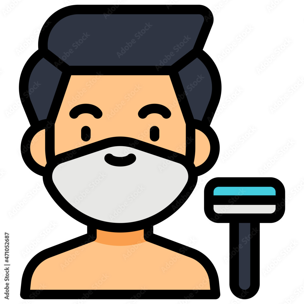 shaving filled outline icon
