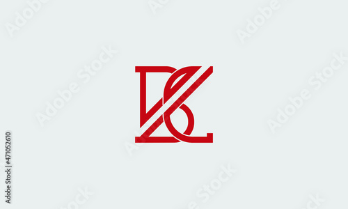 Letter BC Lines Logo Vector Design. Creative Letter Icon with Red parallel Lines. © rzrstudio