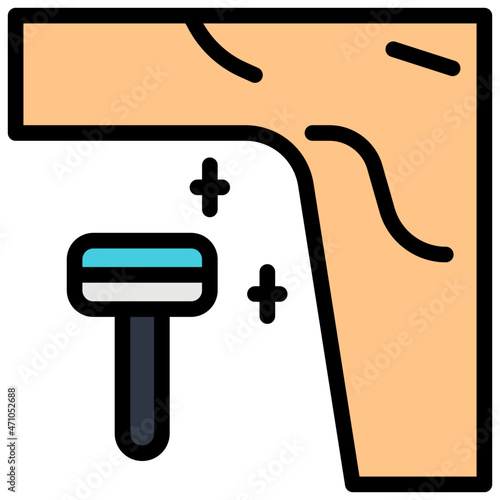 shave filled outline icon