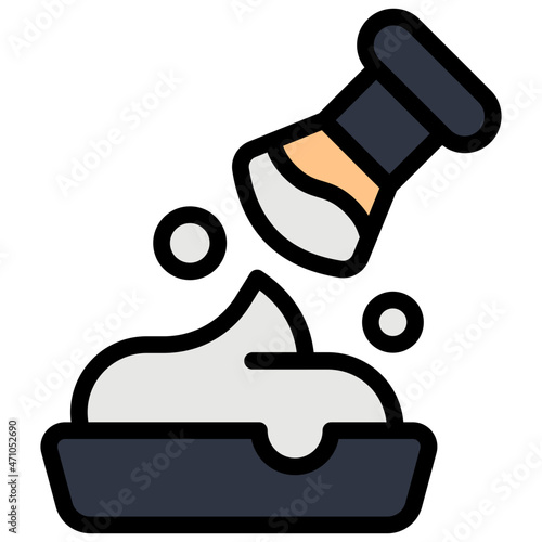 shaving filled outline icon