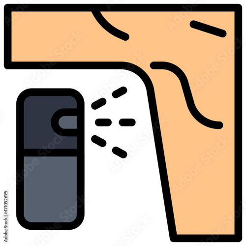 armpit filled outline icon