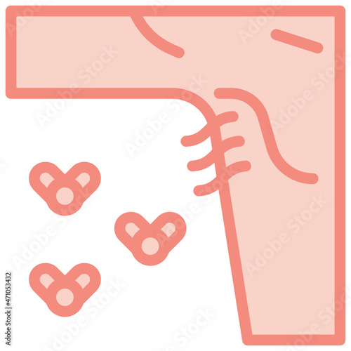 armpit two tone icon