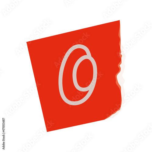 ransom paper with letter O