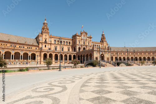 Seville, Spain - August 15, 2019: Plaza de España © imstock