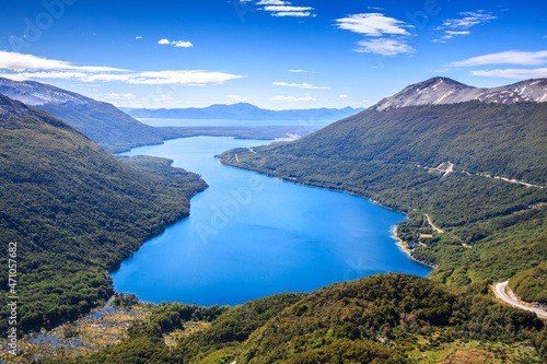 Lake Escondido in summer, Ushuaia Patagonia