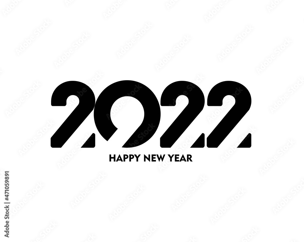 Happy New Year 2022 Text Typography Design Patter, Vector illustration. Happy New Year 2022 Text Typography Design Patter, Vector illustration.