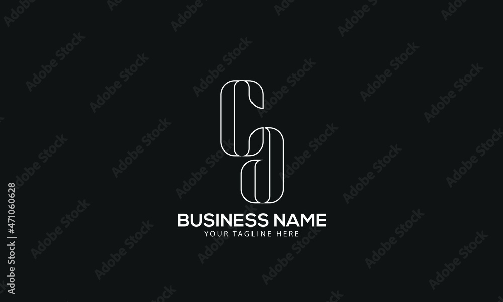 CA or AC leaf eco abstract monogram vector logo template CA or AC leaf eco abstract monogram vector logo template