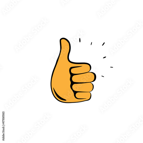 Thumb up sign icon illustration