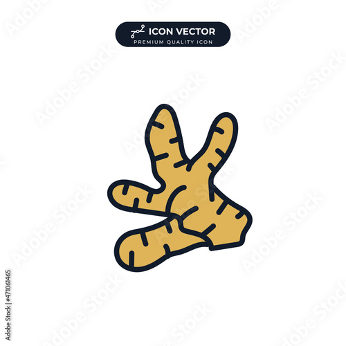 ginger icon symbol template for graphic and web design collection logo vector illustration