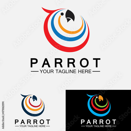 Parrot Logo Design Vector Template