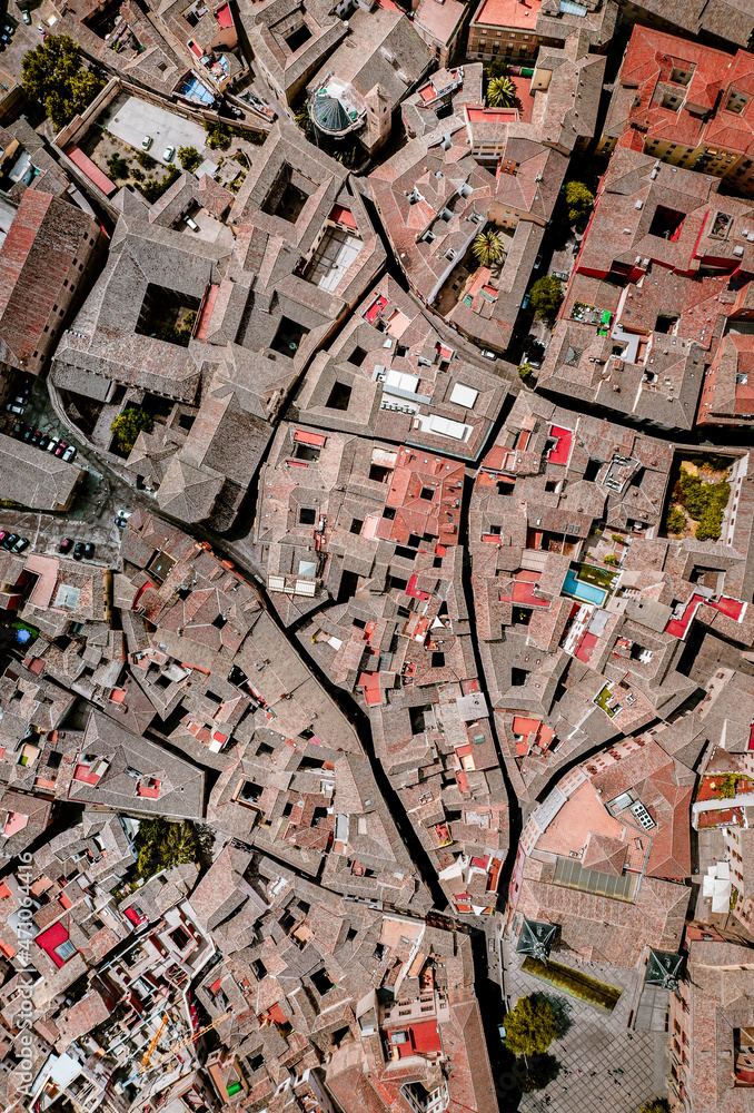 Aerial view of Toledo old town centre, Castilla La Mancha, Spain. Aerial view of Toledo old town centre, Castilla La Mancha, Spain.