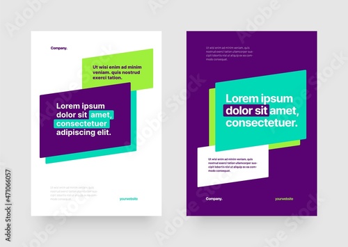 Simple vector layout template with abstract shapes for events, companies or any business related.