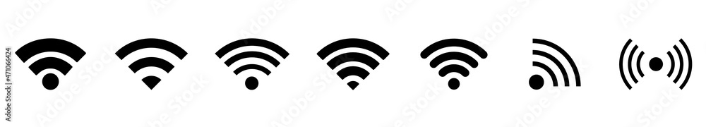 Wi-fi icon. Wireless and wifi icon. Wi-fi signal symbol. Internet Connection. Remote internet access collection Wi-fi icon. Wireless and wifi icon. Wi-fi signal symbol. Internet Connection. Remote internet access collection