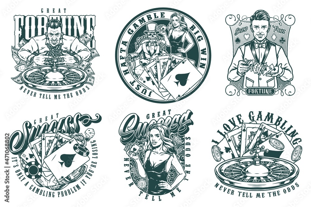Fototapeta premium Gambling vintage designs