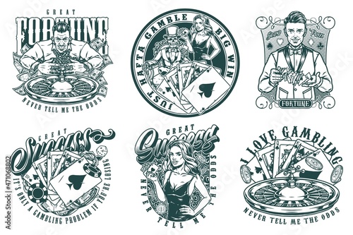 Gambling vintage designs
