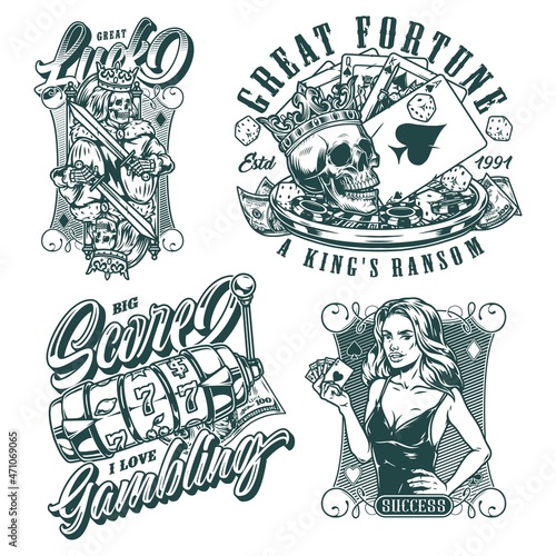 Gambling vintage logos
