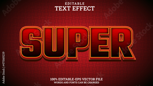 3D Text Effect Editable Super