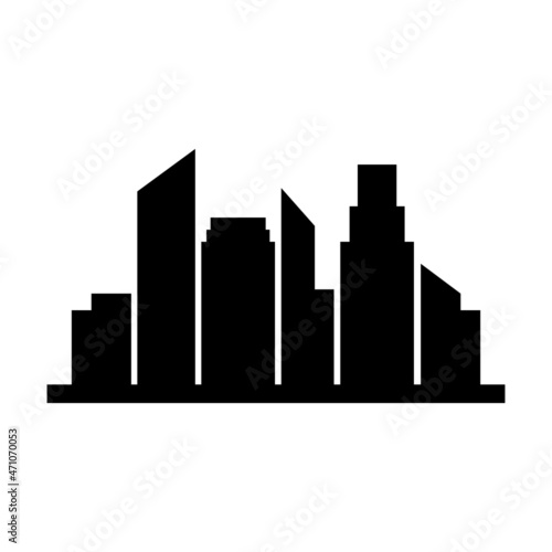 city skyline icon design template vector isolated illustration