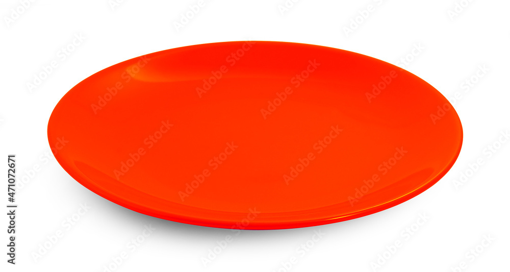 empty plate isolated on white background