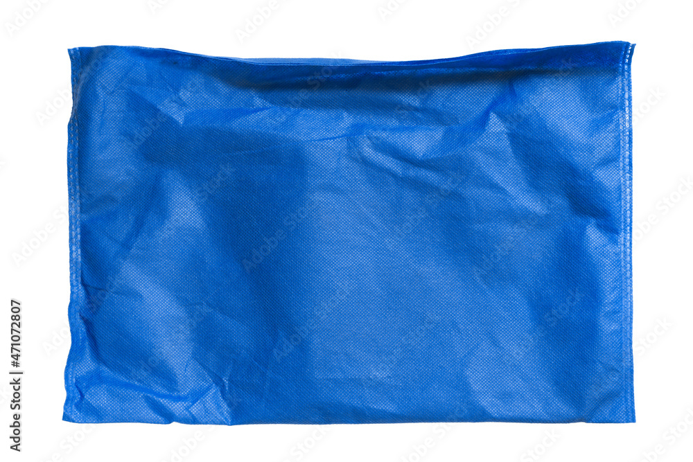 Blue textile packet isolated