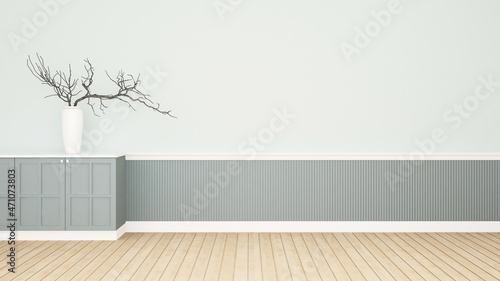 Empty kitchen or pantry room design image for property delvelopment. 3D Illustration