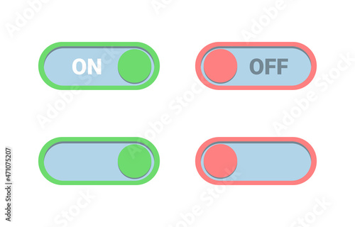 Button set for turning on and off the mobile device. Green and red buttons. Switch on off. Mobile app interface design. Vector illustration isolated on white background Free Download Button set for turning on and off the mobile device. Green and red buttons. Switch on off. Mobile app interface design. Vector illustration isolated on white background - GFXLoad