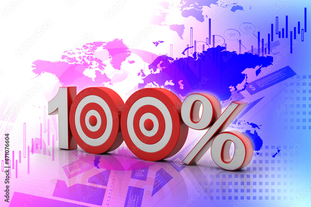 3d illustration 100% Sales with graph
3d illustration 100% Sales with graph