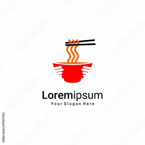 vector illustration of ramen or noodle logo, restaurant logo