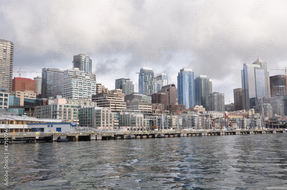 Naklejka premium Skyline Seattle