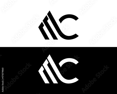 Abstract Letter MC Logo Monogram Vector Design Symbol Template.
