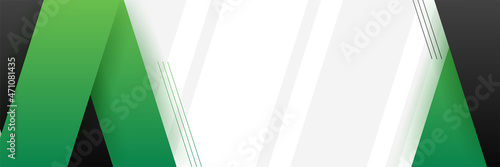 Modern black and green banner background. Vector abstract graphic design banner pattern background template.
