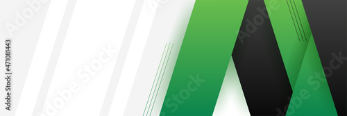 Modern black and green banner background. Vector abstract graphic design banner pattern background template.