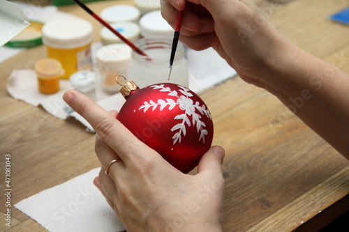 painting of a red ball