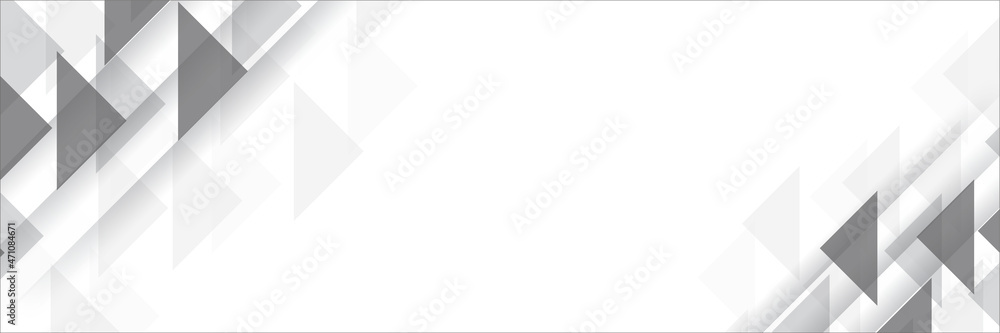 Modern white gray abstract web banner background creative design with geometric triangles. Vector abstract graphic design banner pattern background template. Modern white gray abstract web banner background creative design with geometric triangles. Vector abstract graphic design banner pattern background template.