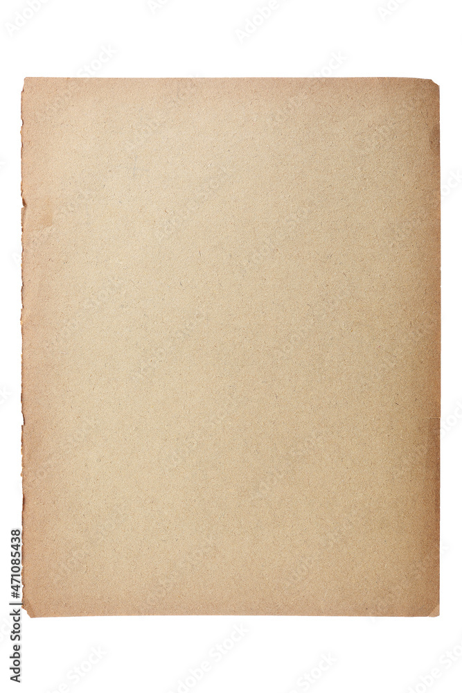 Isolated old brown paper background texture
