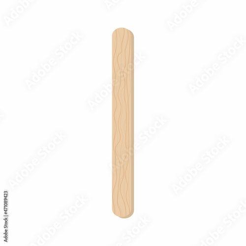 Ice cream wooden sticks flat vector illustrations set. Ecological material. Eco friendly food accesories isolated cliparts on white background. Medical wood tongue depressors collection