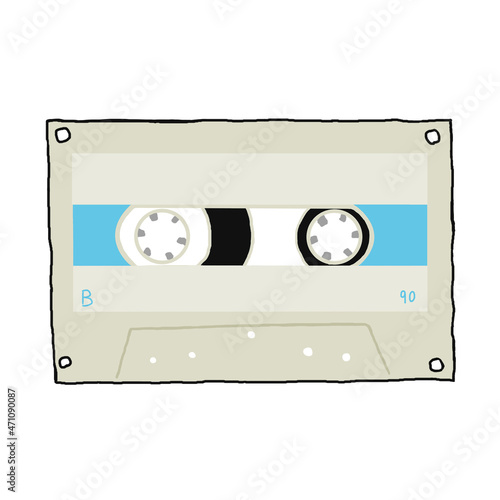 カセットテープ白水色