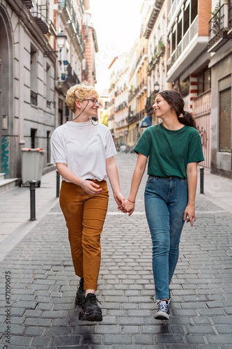 Lesbian Couple taking a walk