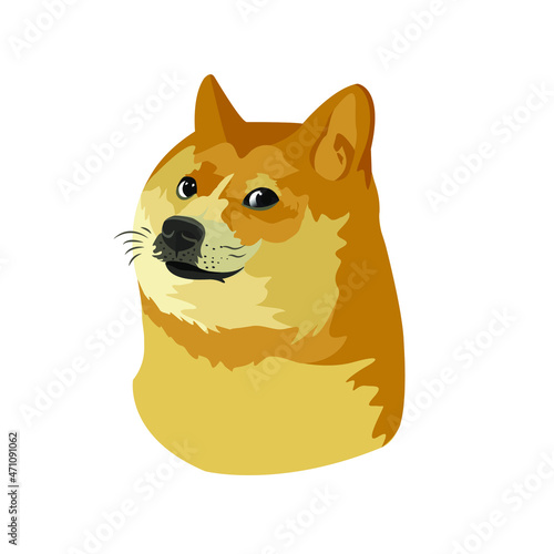 Shiba Inu meme dog original vector eps