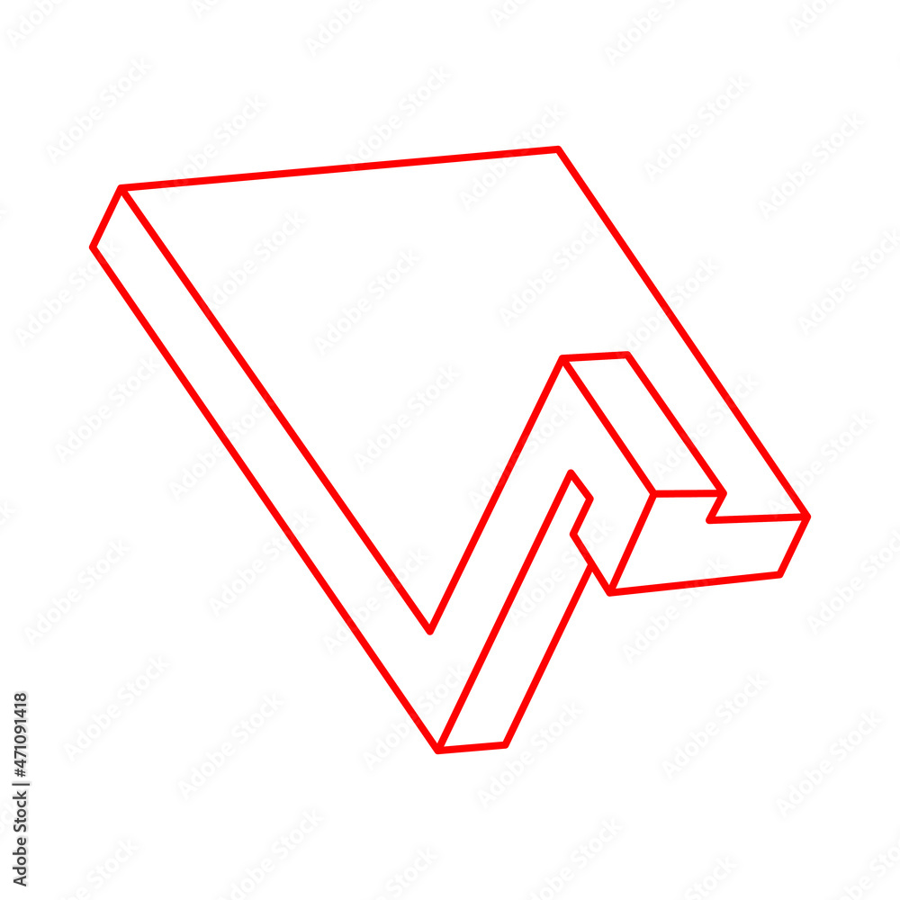Optical illusion. Impossible shapes vector. Optical art objects. Geometric figure. Logo. Optical illusion. Impossible shapes vector. Optical art objects. Geometric figure. Logo.