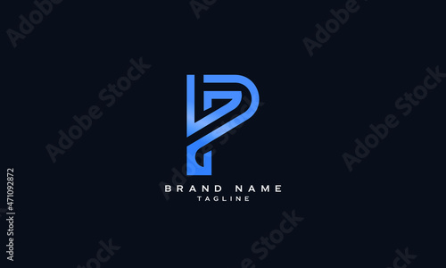 PL, LP, Abstract initial monogram letter alphabet logo design