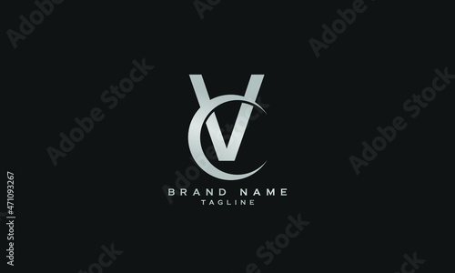 VC, CV, Abstract initial monogram letter alphabet logo design